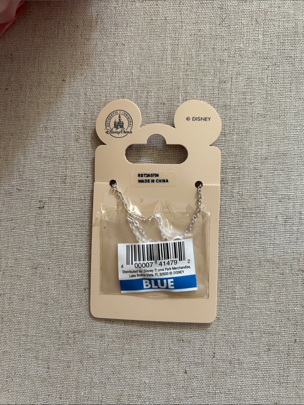 DISNEY • Authentic Disney Pink Purple & Silver February Minnie Mouse Necklace - Picture 4 of 9